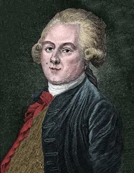 Porträtt av Louis-Sebastien Mercier, fransk essäist och pjäsförfattare.