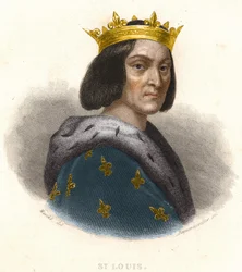 Porträtt av Ludvig IX eller Saint Louis (1214 - 1270), kung av Frankrike