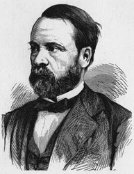 Porträtt av Louis Pasteur, fransk kemist och biolog.