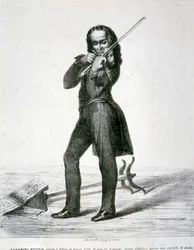 Porträtt av Niccolo Paganini (etsning)
