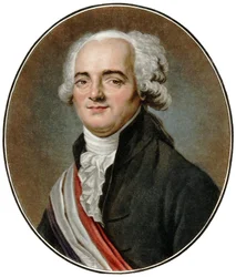 Porträtt av Pierre Louis Manuel, fransk politiker och deputerad för Seine i Nationalkonventet.