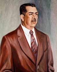 Porträtt av president Lazaro Cardenas del Rio (olja på duk, ca 1940)