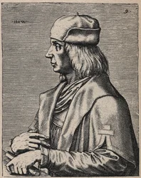 Porträtt av Quentin Matsys eller Massys eller Metsys eller Matsijs 1466 - 1530 Målare i den flamländska traditionen