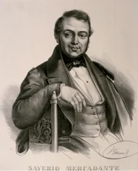 Porträtt av Saverio Mercadante (etsning)