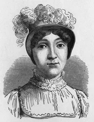 Porträtt av Sophie Armand eller Madame Blanchard (1778-1819), hustru till Jean Pierre Blanchard, fransk flygare. Hon dog i en ballongexplosion.