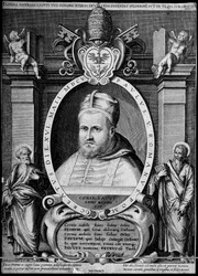 Porträtt av den 231:a påven Paulus V 1605