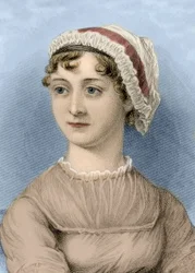 Porträtt av den engelska författaren Jane Austen (målning)