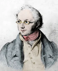 Porträtt av den tyske bankiren Abraham Mendelssohn Bartholdy (gravyr)