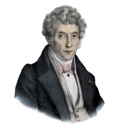 Porträtt av den italienske kompositören Luigi Cherubini (tryck)