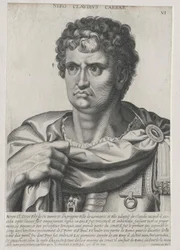 Romerske kejsaren Nero (tryck)