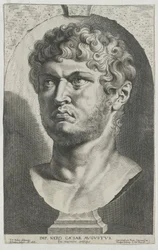 Romerske kejsaren Nero (tryck)