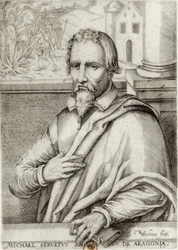 SERVET, Miguel (1511-1553). Spansk läkare och teolog. Träsnitt. FRANKRIKE. ILE-DE-FRANCE. Paris. Nationalbiblioteket