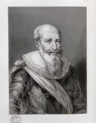 Sully, Maximilian av Béthune, hertig av (1560-1641). Engelsk statsman. Spanien. Katalonien. Barcelona. Biblioteca de Catalunya (Kataloniens nationalbibliotek)
