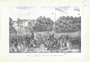 Scen på Prater (i Wien) kl. 23. augusti 1848