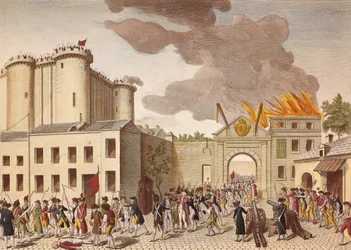 Folkmassans stormning av Bastiljen den 14 juli 1789, under den franska revolutionen