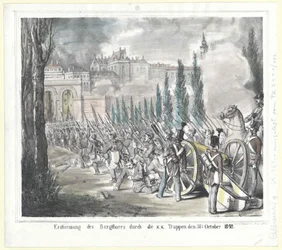 K.K.-truppernas stormning av slottsporten den 31 oktober 1848