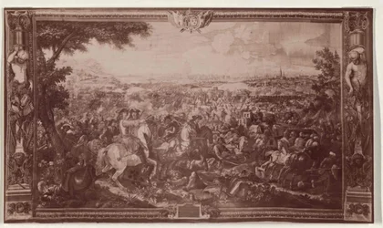 Reliefen av Wien i Gobelinväven från 1683 i "Ritterstube" i Hofburgpalatset i Wien