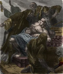 Urbain Grandier bränd på bål efter händelserna kring Loudunbesittningen