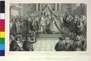 Bröllop mellan kung Matteus I och ärkehertiginnan Anna av kardinal Franz av Dietrichstein den 4 december 1611