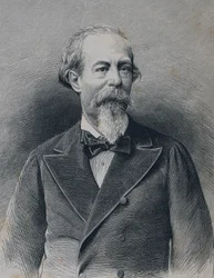ZORRILLA Y MORAL, Jose (1817-1893). Spansk romantisk poet och dramatiker. Gravyr