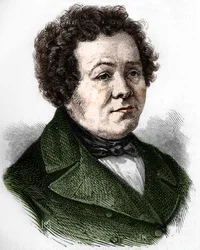 porträtt av Adolphe Cremieux, fransk politiker.