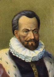 porträtt av Simon Stevin. Belgisk matematiker.