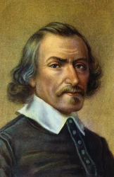 porträtt av den engelske läkaren Sir William Harvey.1578-1657
