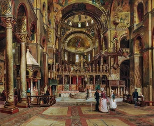 Interiör av Markuskyrkan, Venedig. 1886