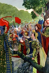 Allt är väl som slutar väl, pjäs av William Shakespeare, ca 1880 (tryck)