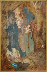 Pandora (målning på trä)