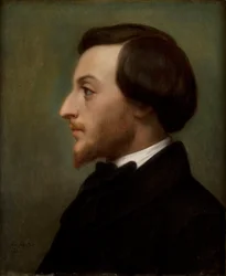 Porträtt av författaren Louis Ratisbonne 1827-1900, 1852.