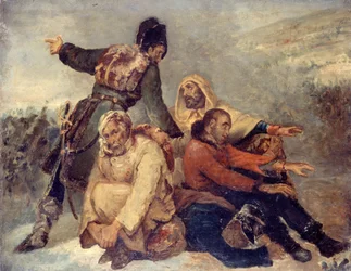 Fyra ruttna armésoldater, ca. 1826.
