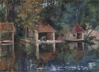 Tvättställe i Grez-sur-Loing