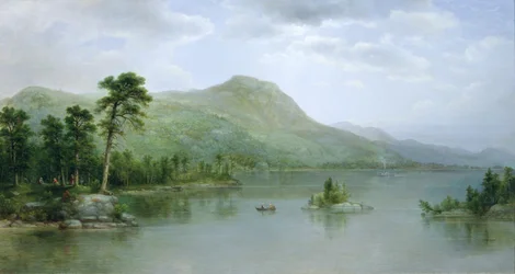 Black Mountain från Harbor Islands, Lake George, New York, 1875