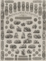 Provark av sedelgravyr, ca. 1828.