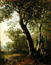 Studera vid Marbletown, Ulster County, New York, ca 1845 (olja på duk)