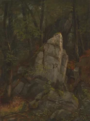 Studie av klippor i Pearsons ravin, mitten av 1850-talet.