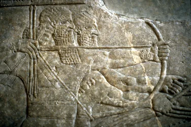 Kung Ashurnasirpal II under en kunglig lejonjakt, 650-620 f.Kr