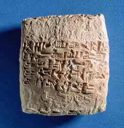Tablettinspelning spannmålsförsäljning från Kultepe, Turkiet, Assyrien, 1800-talet f.Kr. (bakad lera)