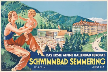 Semmering pool, 1930-tal.