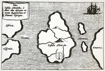 Karta över Atlantis, från 