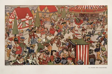Leksakernas land, illustration från Pinocchio
