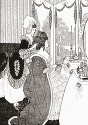 Toaletten efter Aubrey Beardsley. Från illustrerad moralhistoria från medeltiden till nutid av Eduard Fuchs, publicerad 1909.