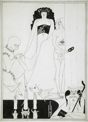 Gå in i Herodias. Illustration för Salome av Oscar Wilde