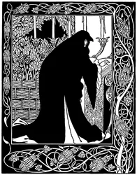 Hur drottning Guenever gjorde henne till nunna, illustration från 