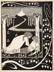 Hur Sir Launcelot blev känd av Dame Elaine,1894(gravyr)