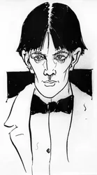 Självporträtt av Aubrey Vincent Beardsley (1872-1898) engelsk illustratör och författare
