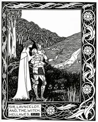 Sir Launcelot och häxan Hellawes 1870