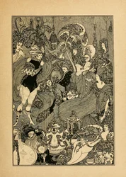 Låsets våldtäkt. Illustration till The Cave of Spleen av Alexander Pope