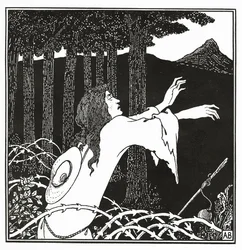 Tannhausers återkomst till Venusberget, ur "The Story of Venus and Tannhauser", 1895